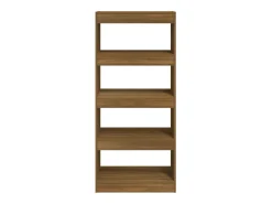 Estantería madera contrachapada marrón roble 60x30x135 cm