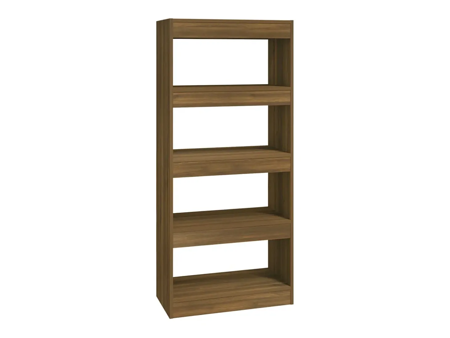 Estantería madera contrachapada marrón roble 60x30x135 cm