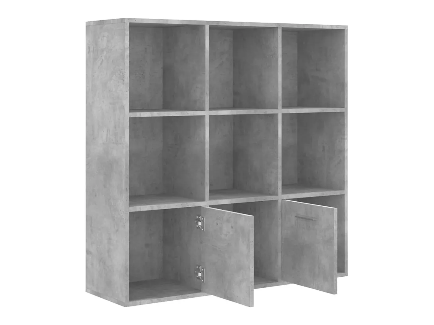 Estantería madera contrachapada gris hormigón 98x30x98 cm