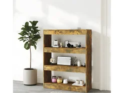 Estantería madera contrachapada roble ahumado 80x30x103 cm