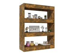 Estantería madera contrachapada roble ahumado 80x30x103 cm