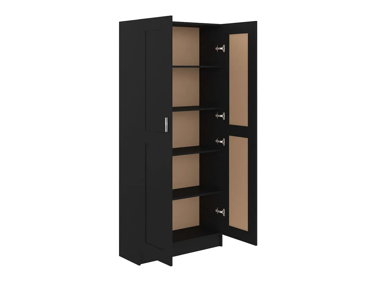 Estantería madera contrachapada negro 82,5x30,5x185,5 cm