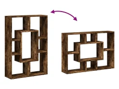 Estantería madera de ingeniería roble ahumado 63x20x90 cm