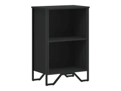 Estantería madera de ingeniería negro 50x31x74,5 cm