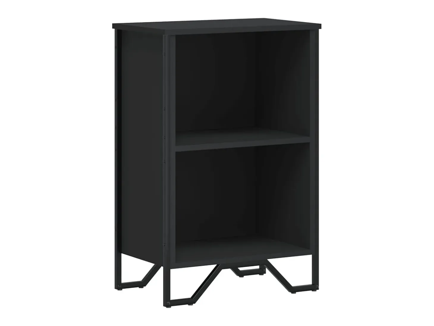 Estantería madera de ingeniería negro 50x31x74,5 cm