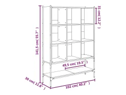 Estantería madera de ingeniería roble Sonoma 102x30x141,5 cm