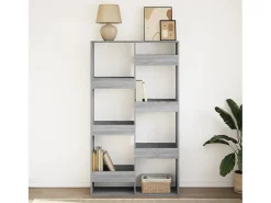 Estantería madera de ingeniería gris Sonoma 100x33x175 cm