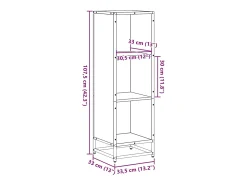 Estantería madera de ingeniería gris Sonoma 33,5x33x107,5 cm