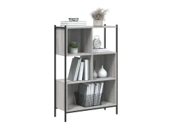 Estantería madera de ingeniería gris Sonoma 72x28x109 cm