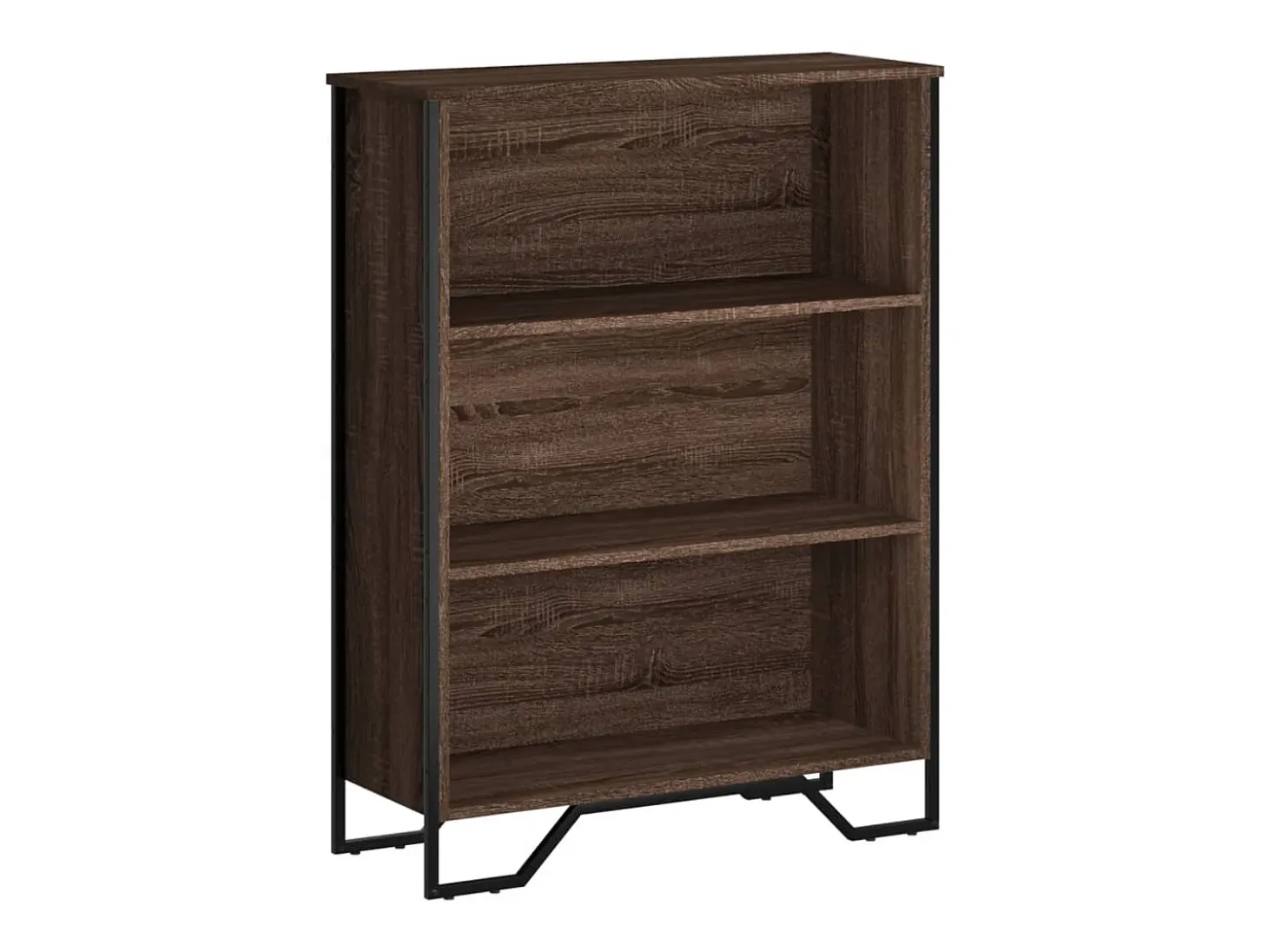 Estantería madera de ingeniería marrón roble 80x31x106 cm