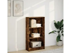 Estantería madera de ingeniería roble ahumado 60x24x109 cm