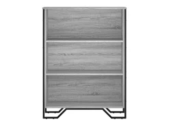 Estantería madera de ingeniería gris Sonoma 80x31x106 cm