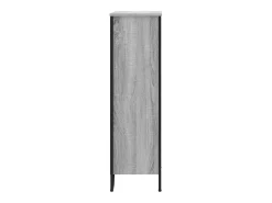 Estantería madera de ingeniería gris Sonoma 80x31x106 cm