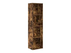 Estantería madera de ingeniería roble ahumado 40x30x152 cm