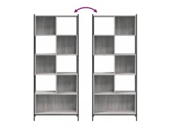 Estantería madera de ingeniería gris Sonoma 72x28x172 cm