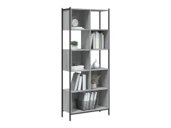 Estantería madera de ingeniería gris Sonoma 72x28x172 cm