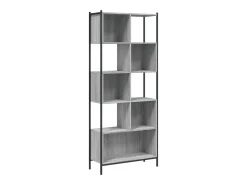 Estantería madera de ingeniería gris Sonoma 72x28x172 cm