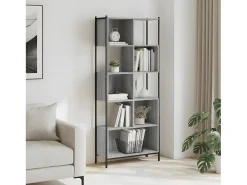 Estantería madera de ingeniería gris Sonoma 72x28x172 cm