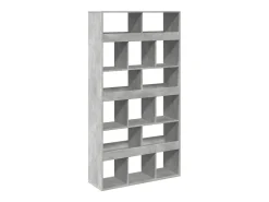 Estantería madera de ingeniería gris hormigón 100x33x187,5 cm