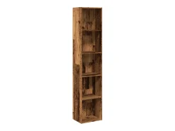 Estantería madera de ingeniería color envejecido 40x30x189 cm