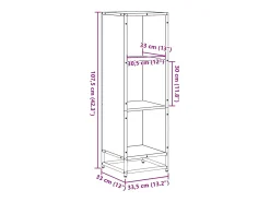 Estantería madera de ingeniería roble ahumado 33,5x33x107,5 cm