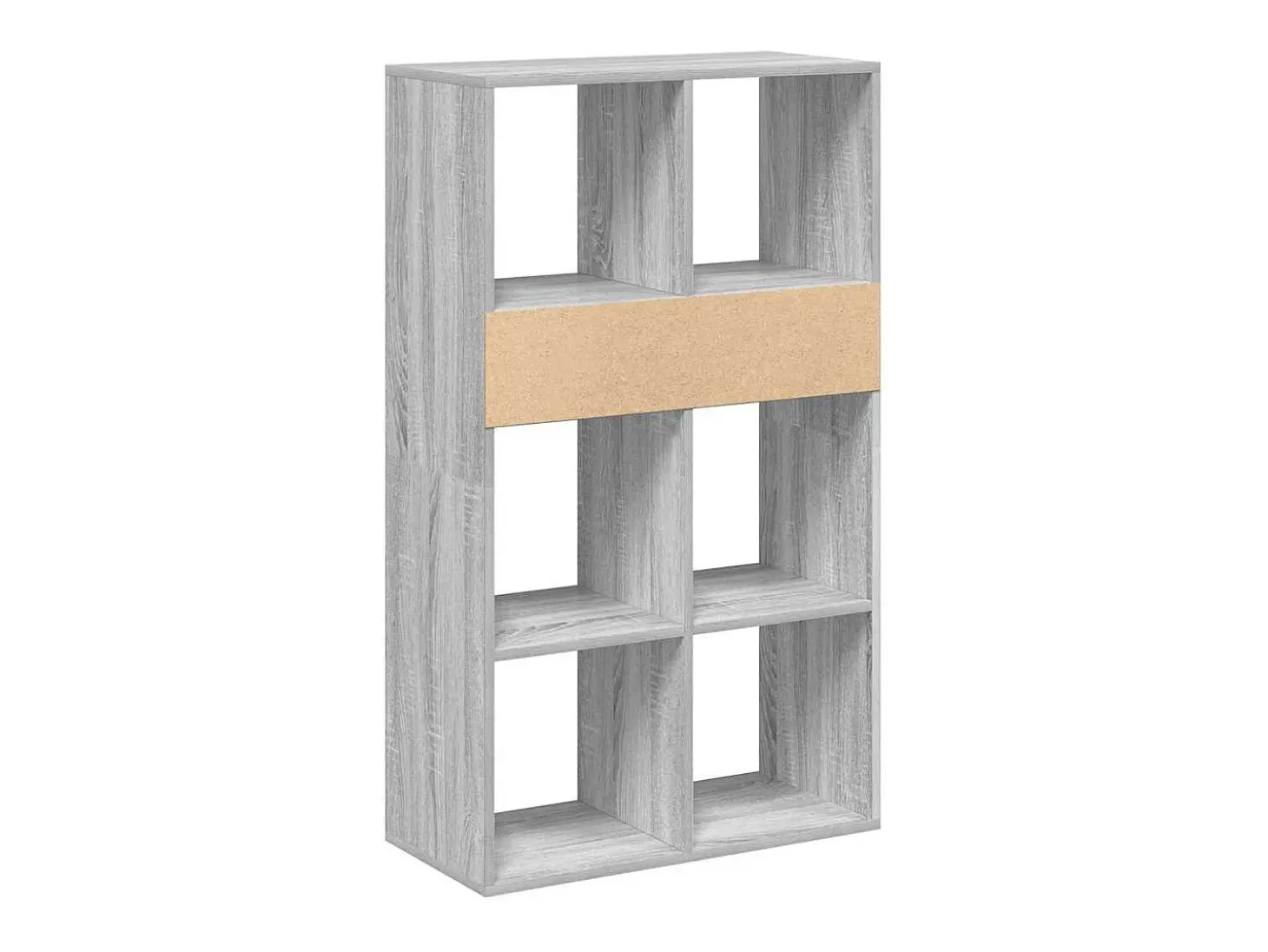 Estantería madera de ingeniería color gris sonoma 66x31x112 cm