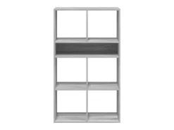 Estantería madera de ingeniería color gris sonoma 66x31x112 cm