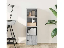 Estantería madera de ingeniería gris sonoma 31x24x102 cm