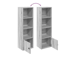 Estantería madera de ingeniería gris sonoma 31x24x102 cm