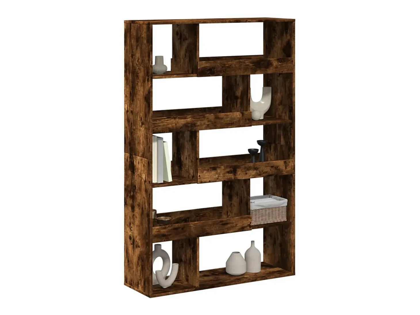 Estantería madera de ingeniería roble ahumado 100x33x156,5 cm