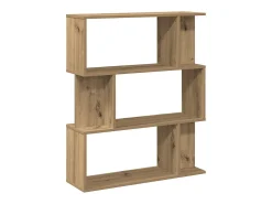 Estantería madera de ingeniería roble artisan 80x24x96 cm