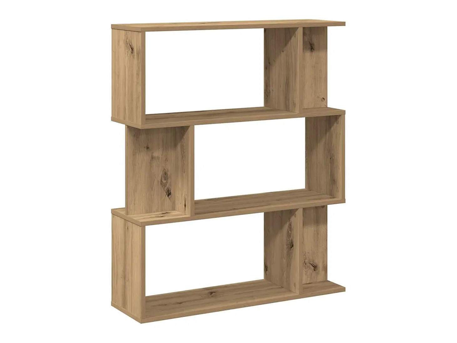 Estantería madera de ingeniería roble artisan 80x24x96 cm