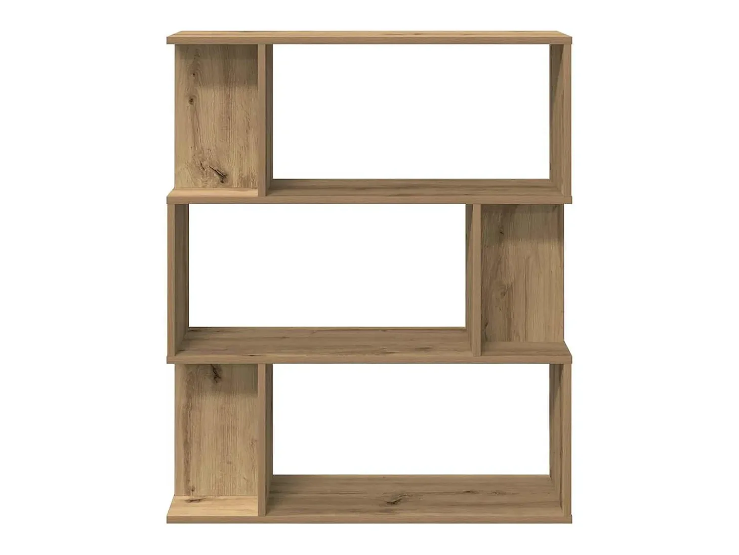Estantería madera de ingeniería roble artisan 80x24x96 cm