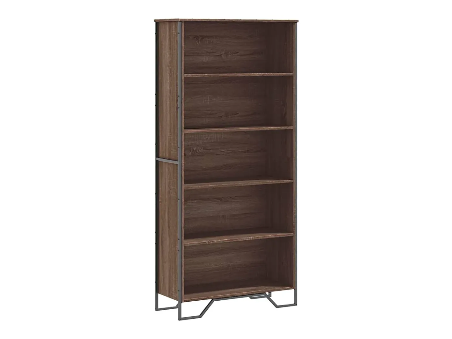 Estantería madera de ingeniería color marrón roble 80x31x169 cm