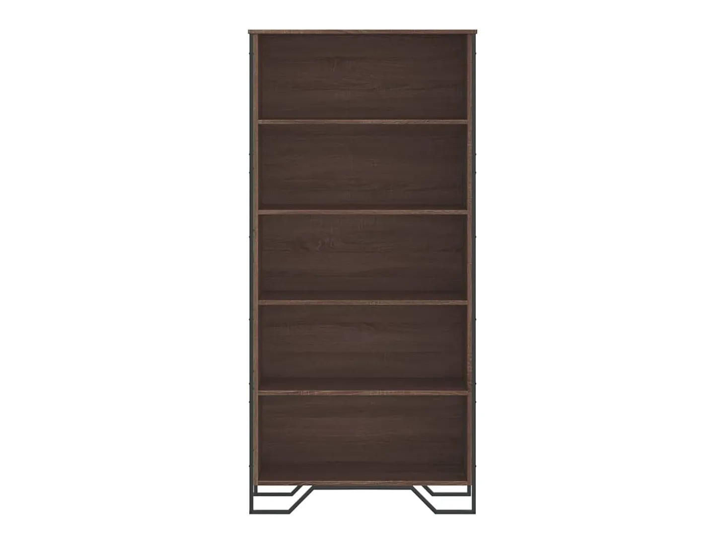Estantería madera de ingeniería color marrón roble 80x31x169 cm