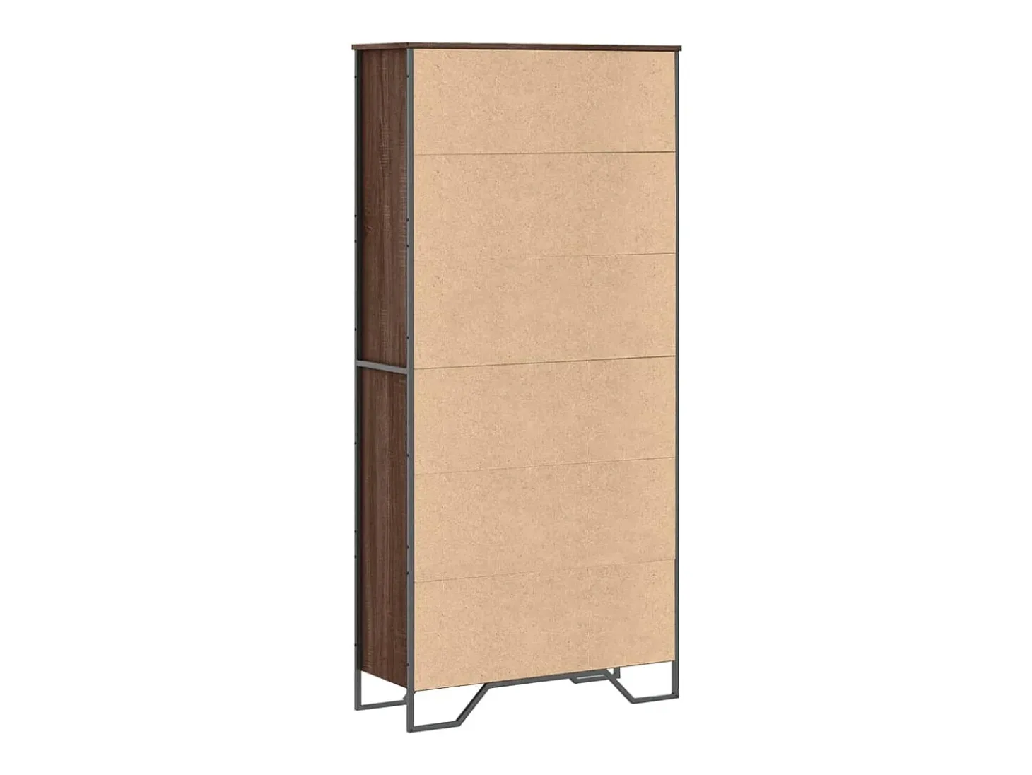 Estantería madera de ingeniería color marrón roble 80x31x169 cm