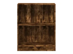 Estantería madera de ingeniería roble ahumado 60x24x76 cm