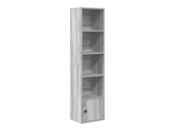 Estantería madera de ingeniería gris sonoma 31x24x127 cm