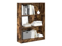 Estantería madera de ingeniería roble ahumado 80x24x109 cm