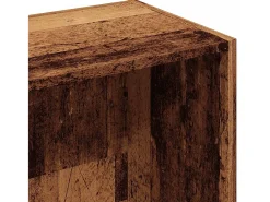 Estantería madera de ingeniería envejecida 66x30x130 cm