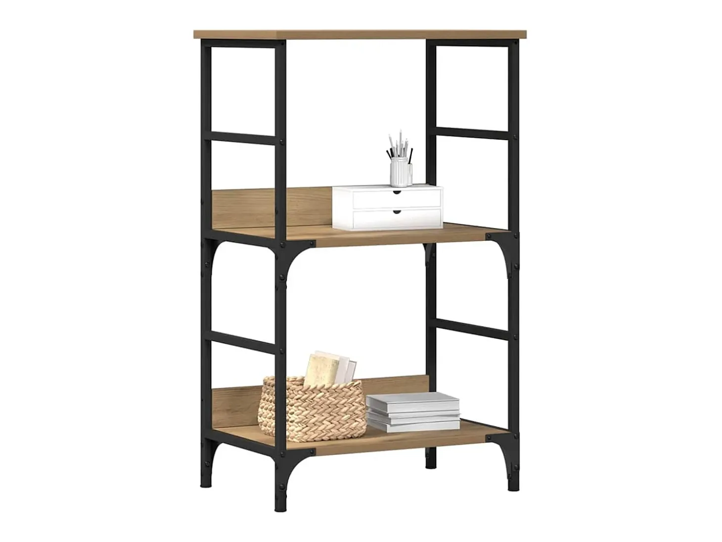 Estantería madera de ingeniería roble artisan 50x33x82 cm