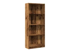 Estantería madera de ingeniería color envejecido 60x24x143 cm