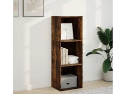 Estantería madera de ingeniería roble ahumado 40x30x114 cm
