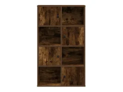 Estantería madera de ingeniería roble ahumado 60x24x101,5 cm