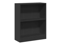 Estantería madera de ingeniería negro 60x24x76 cm