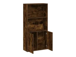 Estantería madera de ingeniería roble ahumado 60x24x120 cm