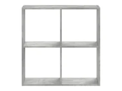 Estantería madera de ingeniería gris hormigón 68,5x32x68,5 cm