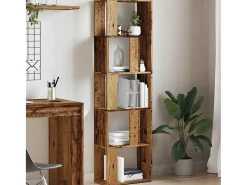 Estantería madera de ingeniería madera envejecida 45x24x159 cm