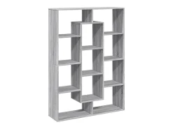 Estantería madera de ingeniería gris Sonoma 102x29x143 cm