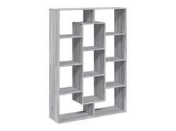 Estantería madera de ingeniería gris Sonoma 102x29x143 cm